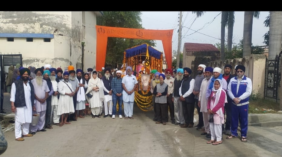 ਧੰਨ ਧੰਨ ਸ੍ਰੀ ਗੁਰੂ ਨਾਨਕ ਦੇਵ ਮਹਾਰਾਜ ਜੀ ਦੇ ਪ੍ਰਕਾਸ਼ ਪੁਰਬ ਨੂੰ ਸਮਰਪਿਤ ਨਗਰ ਕੀਰਤਨ ਸਜਾਇਆ